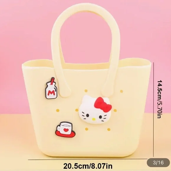 Hello Kitty | Waterproof Tote Pouch and Pens |New - Picture 2 of 3